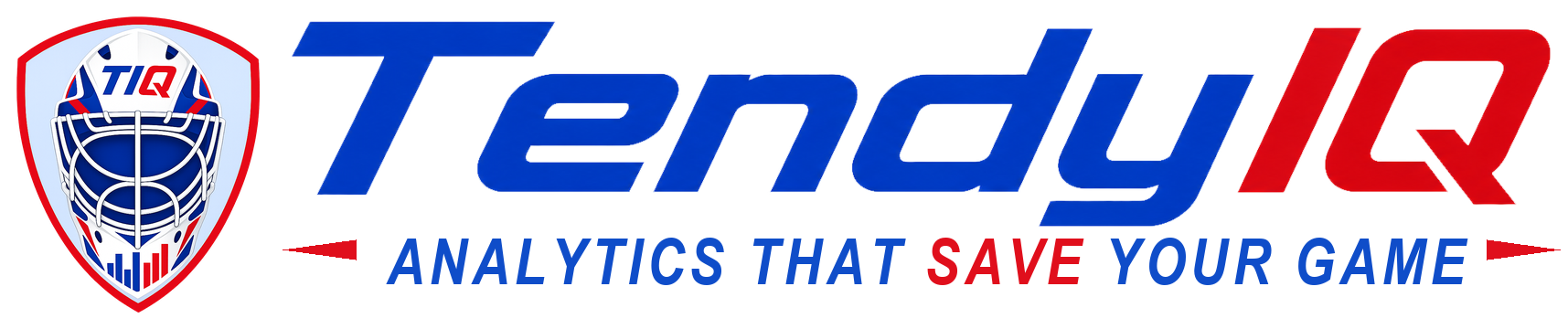 TIQ goalie mask logo with Analytics That Save Your Game slogan